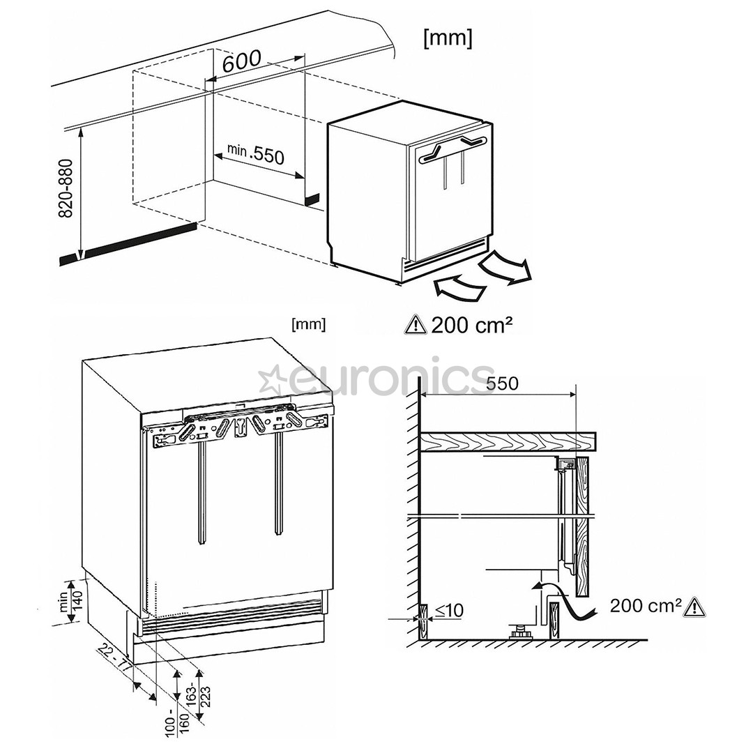 Miele, 95 L, height 82 cm - Built-in Freezer