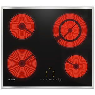 Miele, width 57.4 cm, steel frame, black - Built-in Ceramic Hob