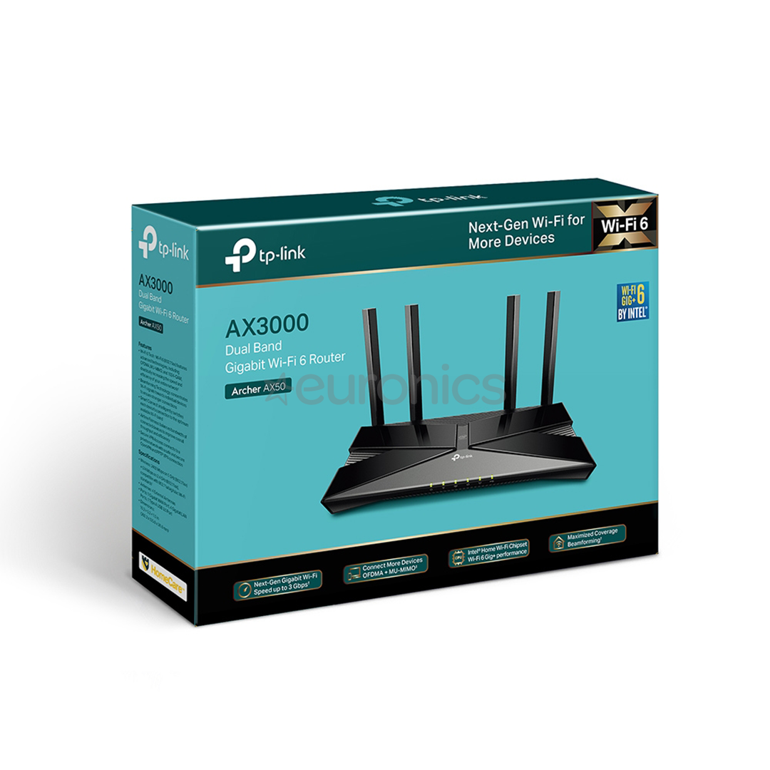 WiFi router TP-Link AX50 AX3000 Dual Band Gigabit Wi-Fi 6