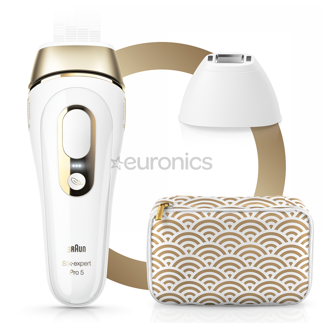 Fotoepilaator Braun Silk-expert Pro 5 + Venus Extra Smooth raseerija + Kosmeetikakott