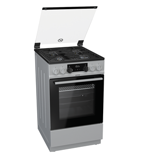 Gorenje, 62 L, grey - Freestanding Gas Cooker with Electric Oven