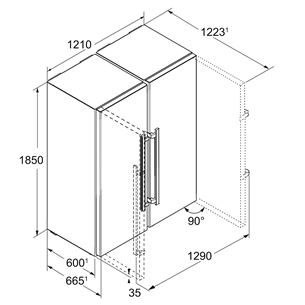 SBS Refrigerator Liebherr (185 cm)