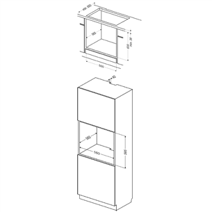 Hansa, 62 L, inox - Built-in Oven