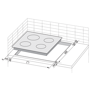 Built - in ceramic hob, Hansa