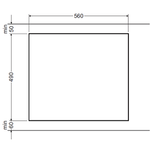 Hansa, width 57.6 cm, white - Built-in induction hob