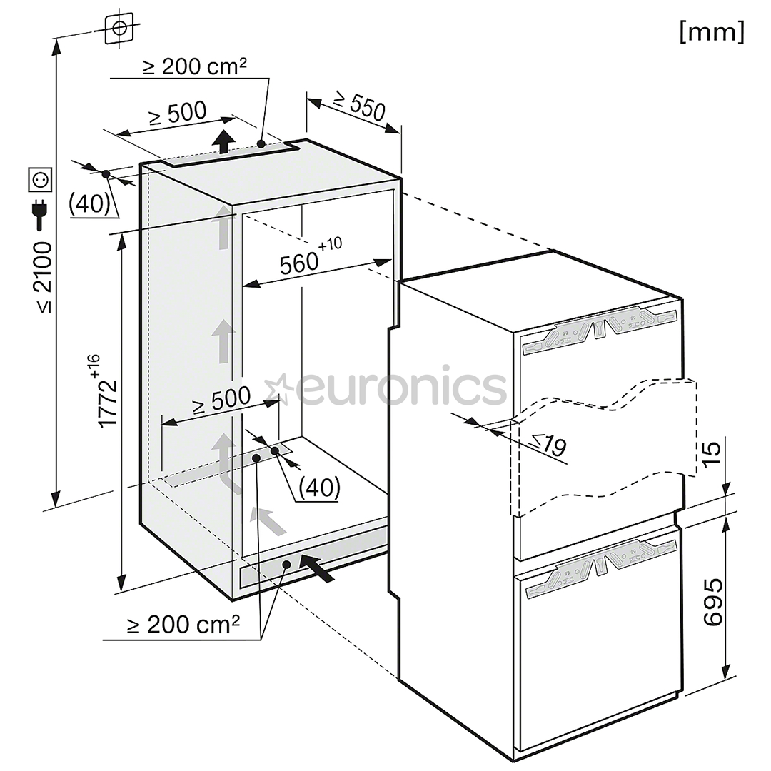 Built - in refrigerator Miele (177 cm)