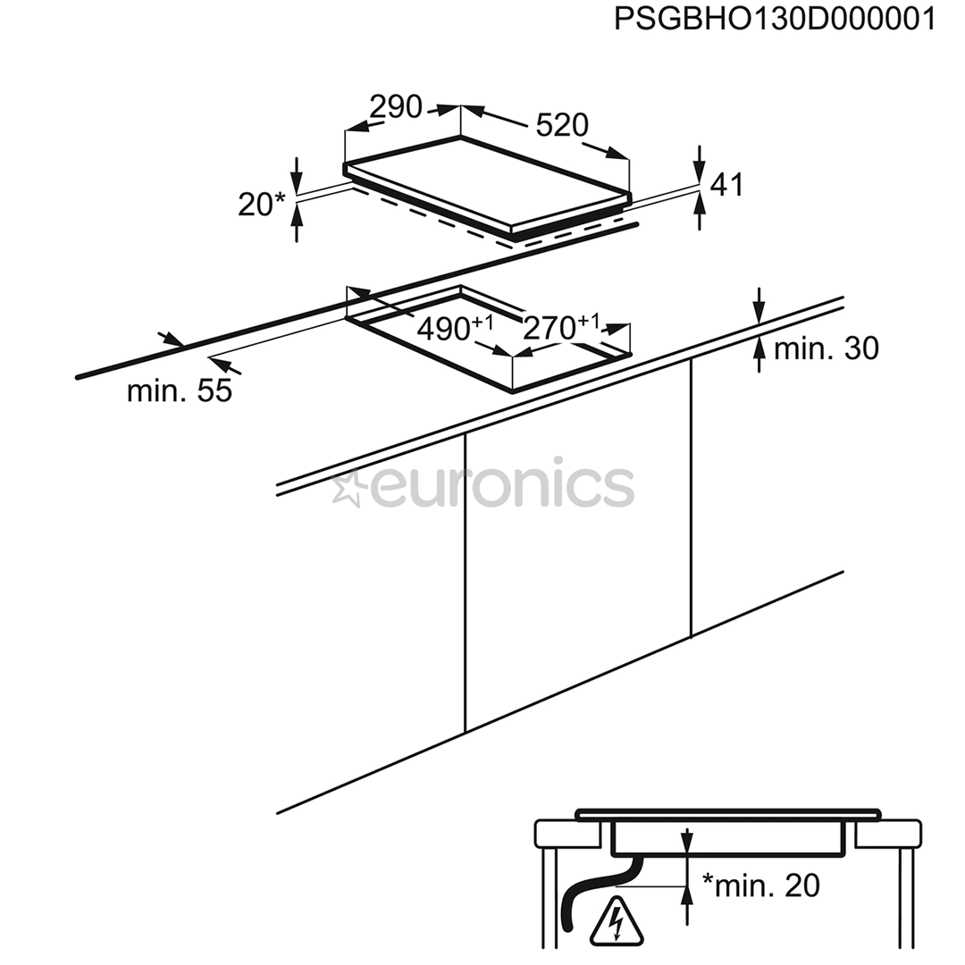 Integreeritav keraamiline pliidiplaat Electrolux