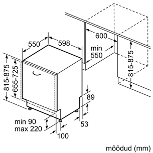 Built-in dishwasher Bosch (13 place settings)