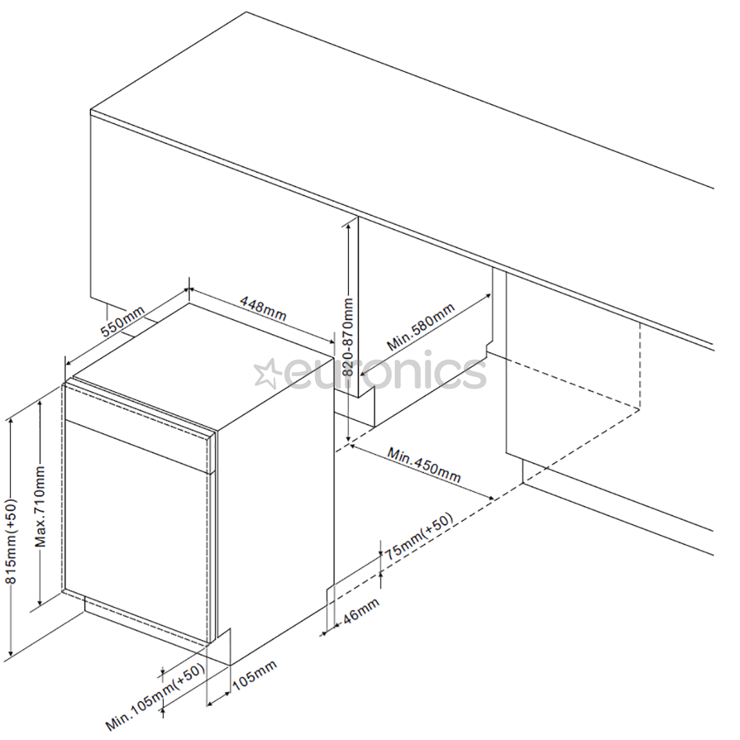 Built - in dishwasher Hansa (9 place settings)