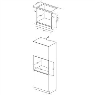 Hansa, 66 L, beige - Built-in Oven
