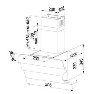 Cooker hood Beko (525 m³/h)