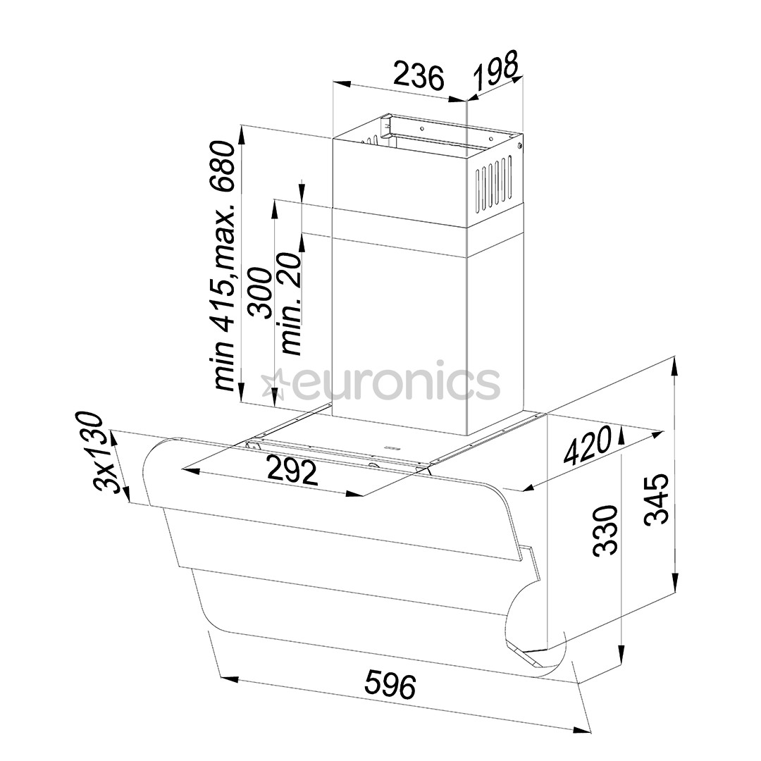 Вытяжка Beko (525 м³/ч)