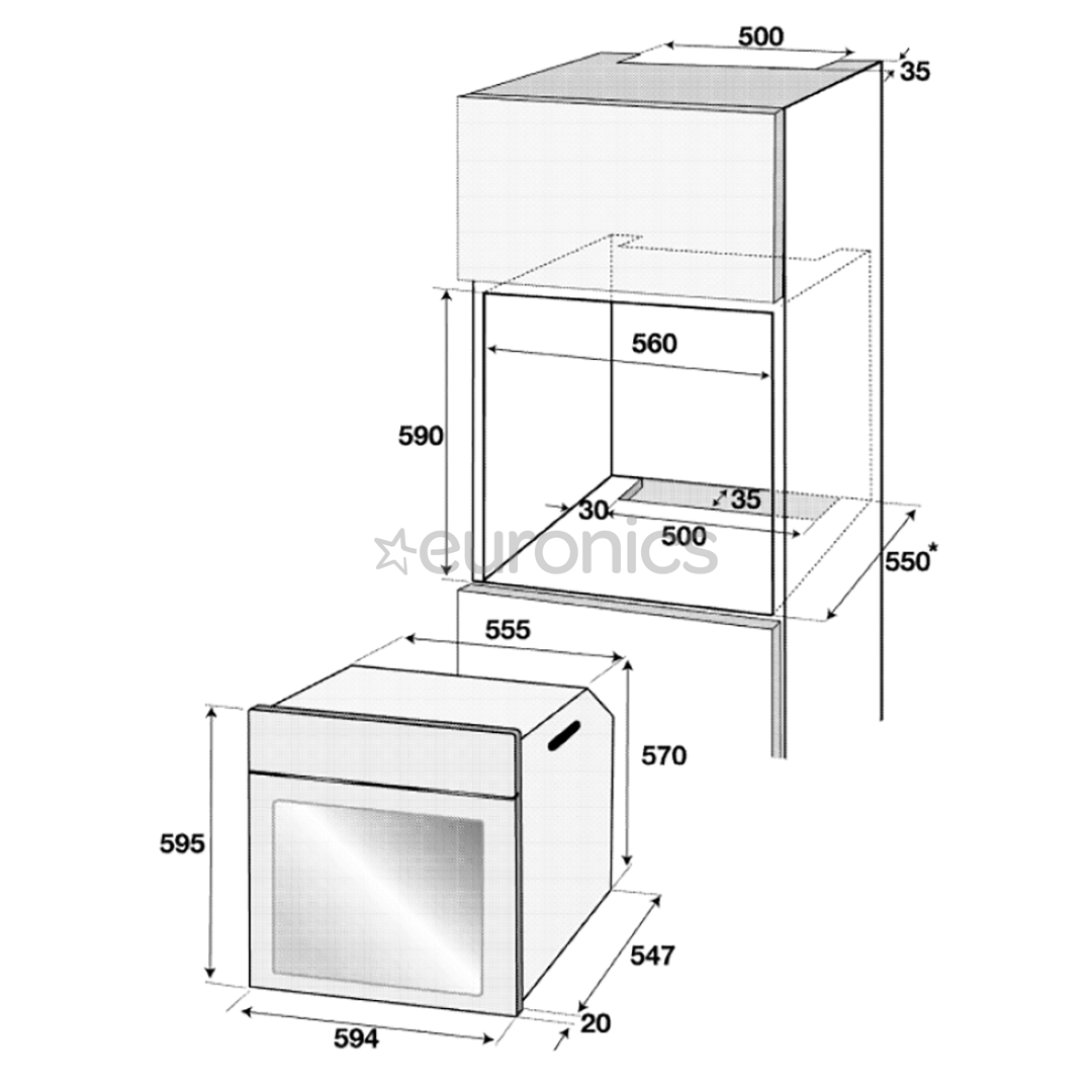 Beko, 71 L, catalytic cleaning, beige - Built-in oven
