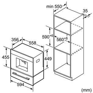 Bosch, black - Built - in espresso machine