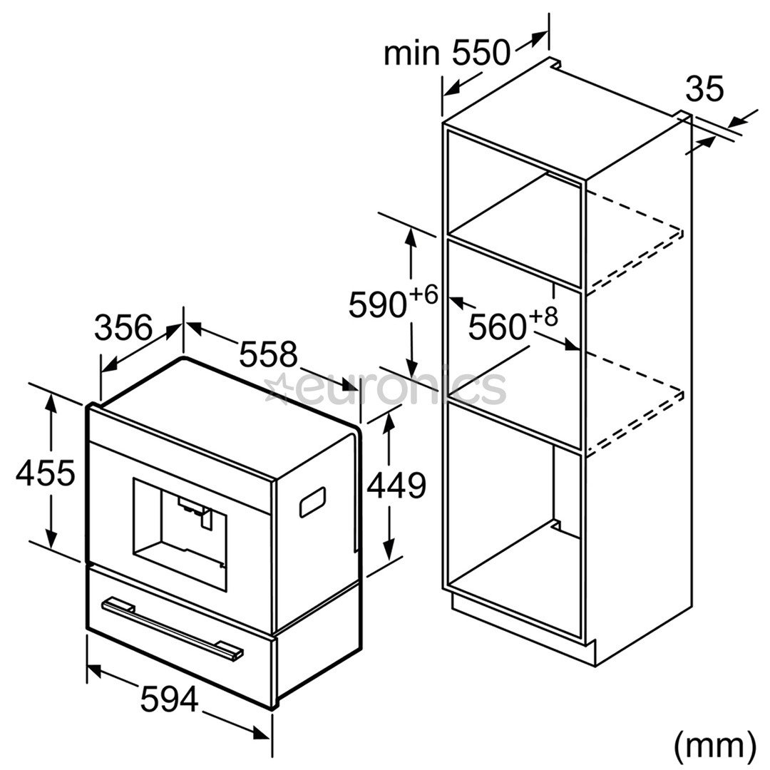 Bosch, black - Built - in espresso machine