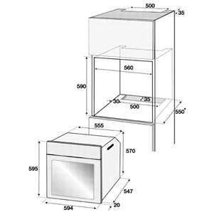 Интегрируемый духовой шкаф Beko (71 л)