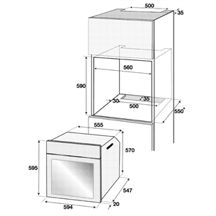 Built-in oven Beko (71 L)