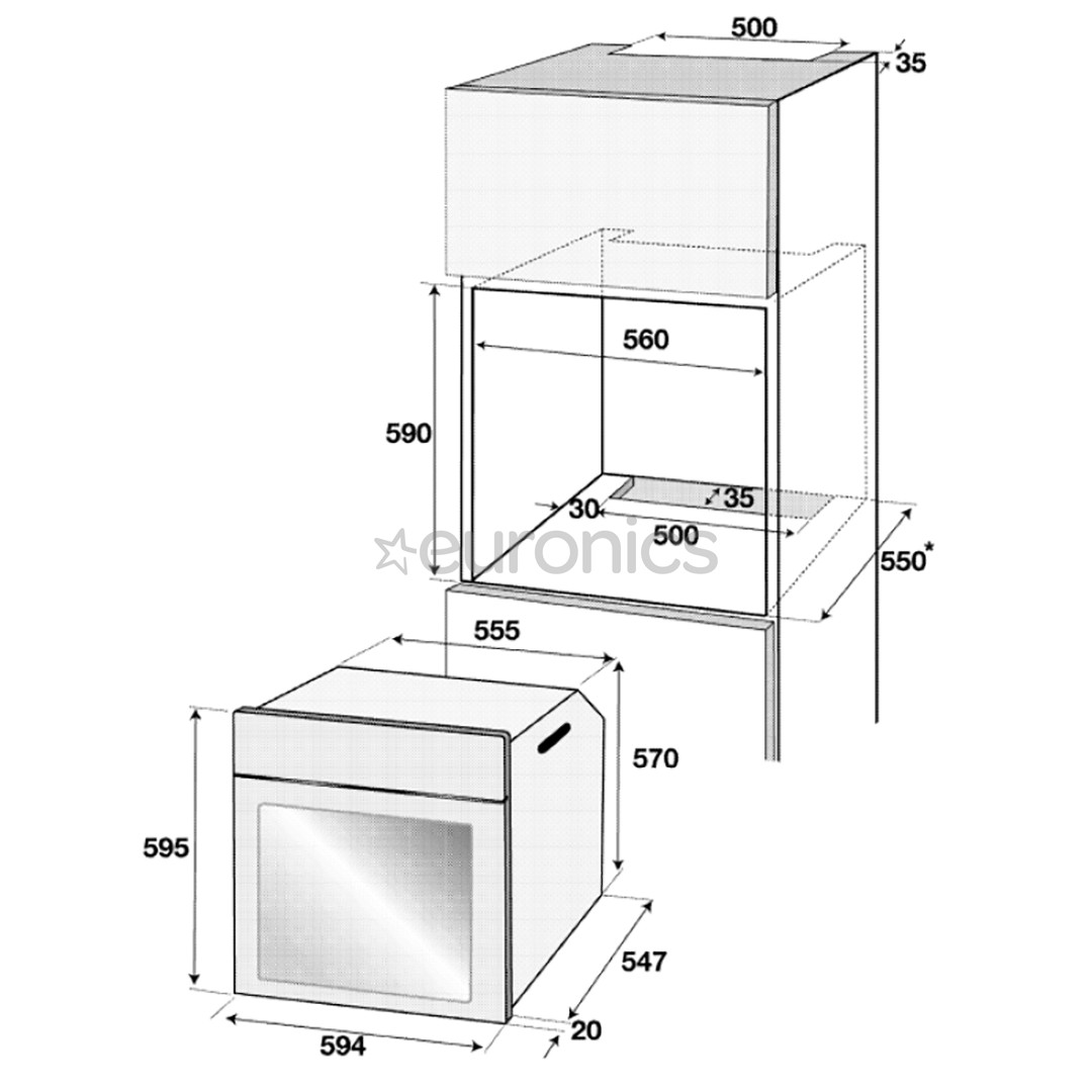 Интегрируемый духовой шкаф Beko (71 л)