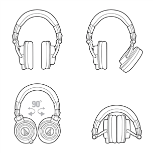 Audio Technica ATH-M50x, белый - Накладные наушники