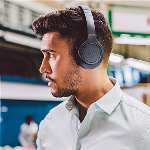 Audio Technica ATH-SR30BT, must - Juhtmevabad üle kõrva kõrvaklapid