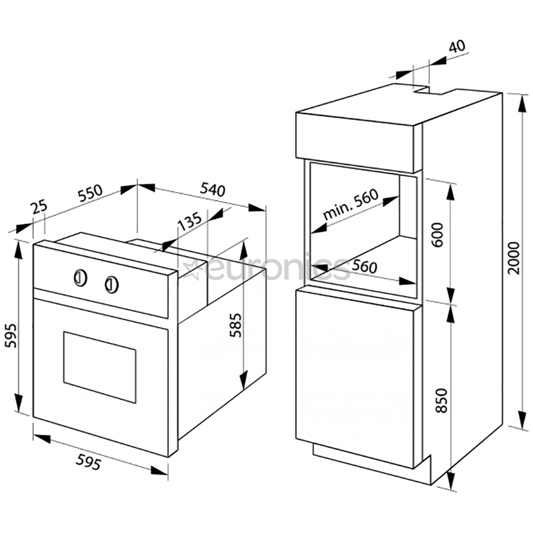 Built-in oven Hansa / 66 L