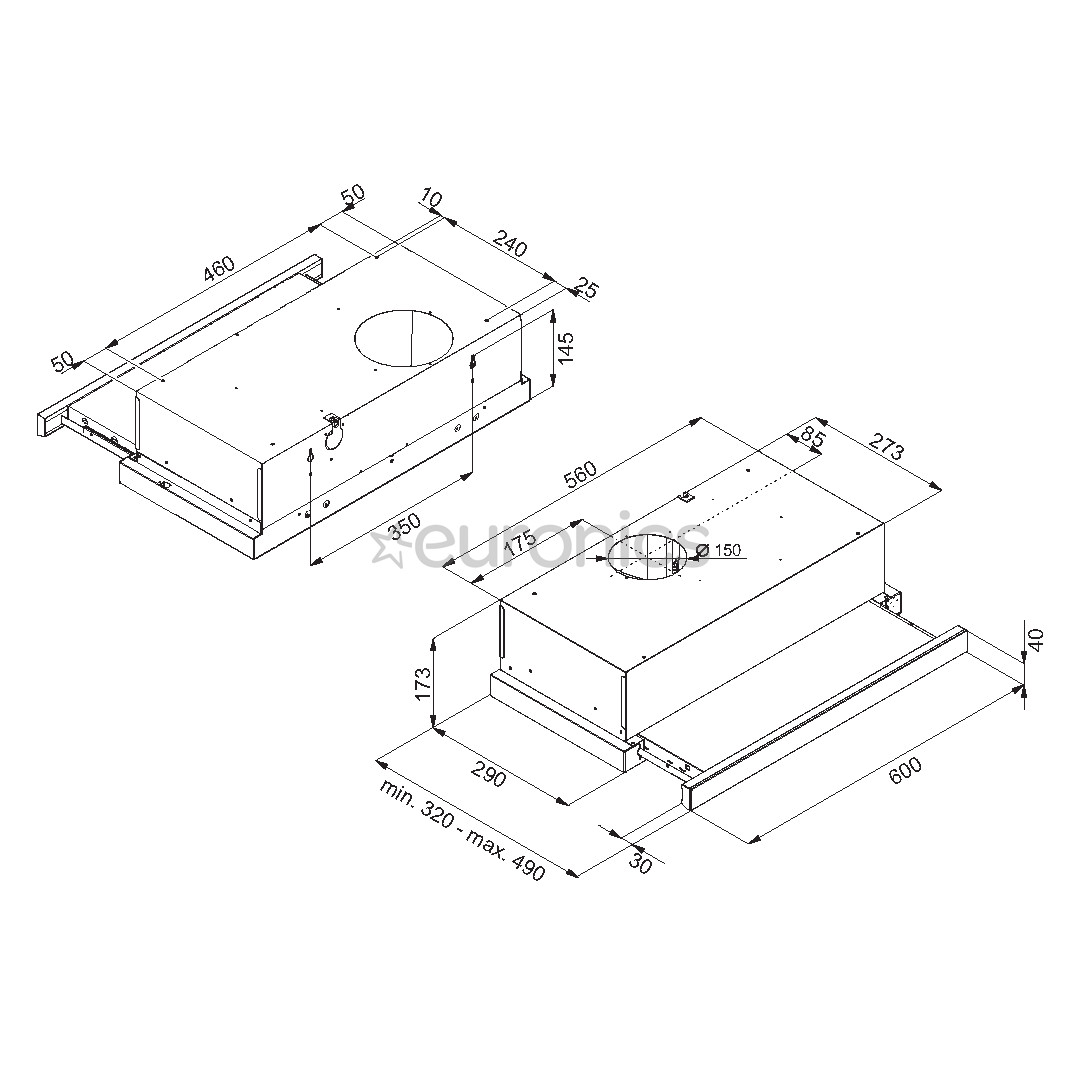 Built-in cooker hood Hansa (198 m³/h)