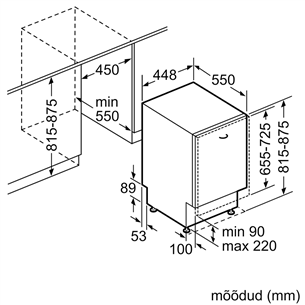 Built - in dishwasher, Bosch / 10 place settings