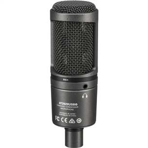 Audio Technica AT2020USB+, 3,5 mm, USB, must - Mikrofon