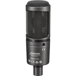 Audio Technica AT2020USB+, 3.5 mm, USB, black - Microphone