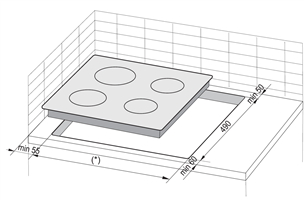 Built-in ceramic hob, Hansa