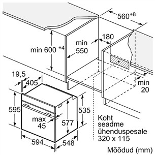 Integreeritav komplekt Bosch (ahi, plaat, külmik ja nõudepesumasin)