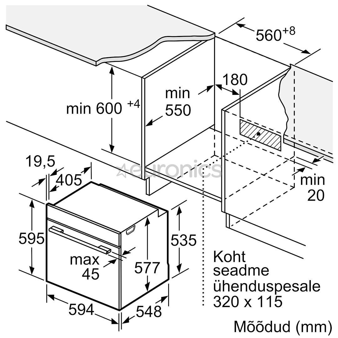 Integreeritav komplekt Bosch (ahi, plaat, külmik ja nõudepesumasin)