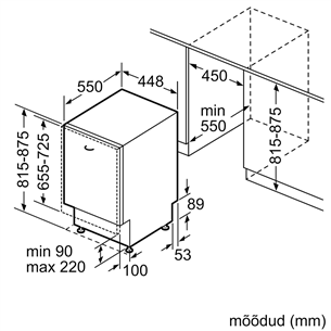 Built-in dishwasher Bosch (9 place settings)