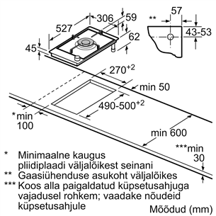 Integreeritav wok pliidiplaat Bosch