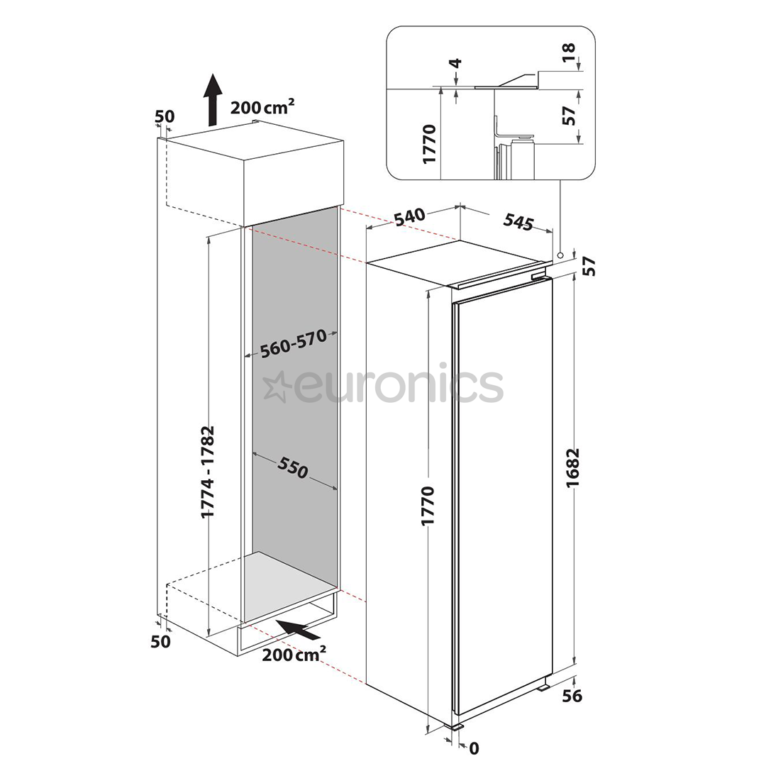 Integreeritav sügavkülmik Whirlpool (210 L)