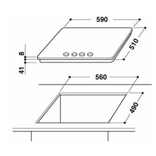 Built - in gas hob Whirlpool