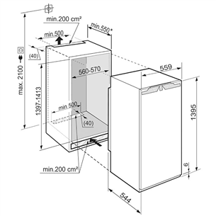 Built-in freezer Liebherr (157 L)