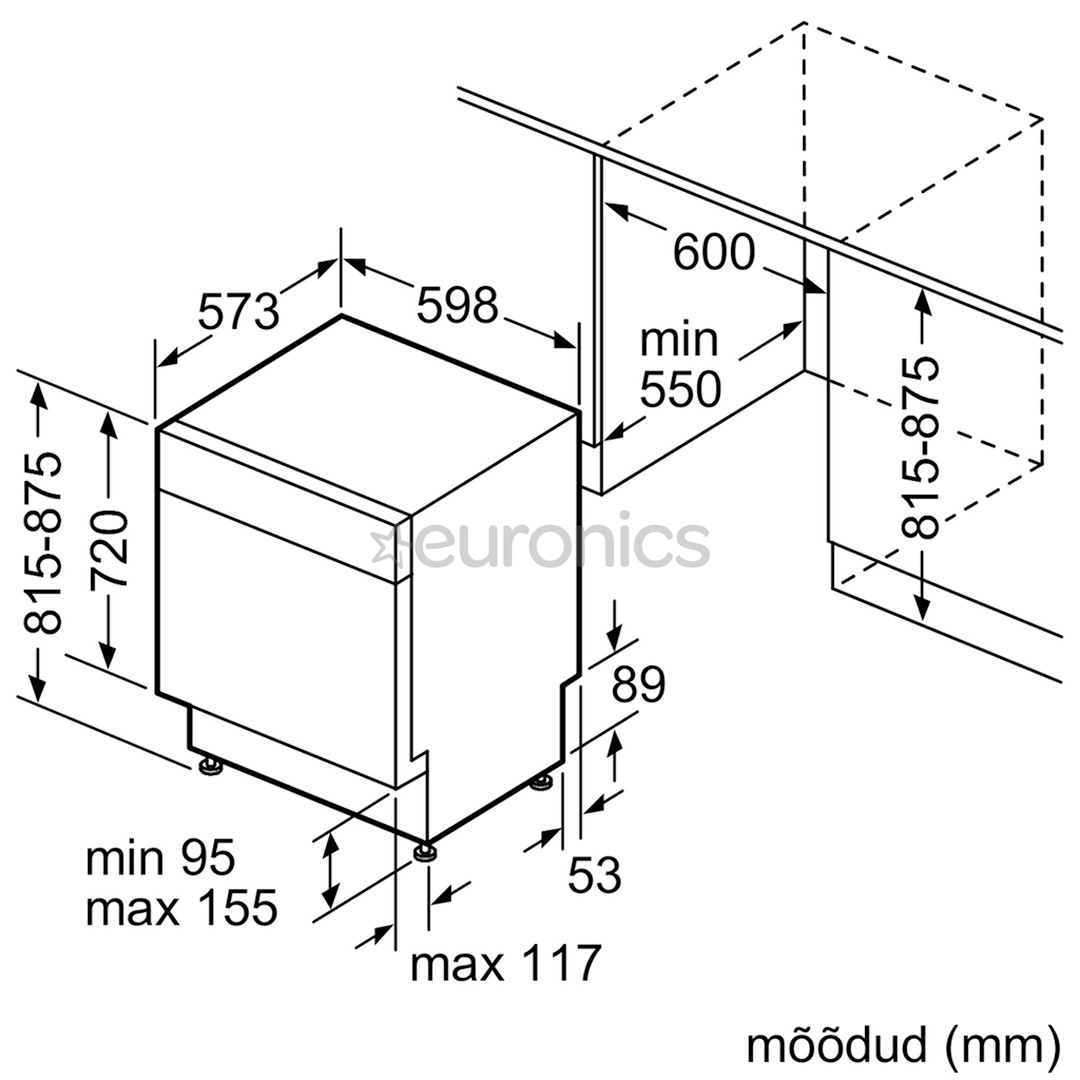 Built-in dishwasher Bosch (14 place settings)