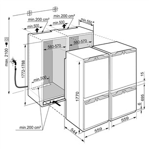 Integrable SBS Liebherr (178 cm)