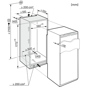 Built-in cooler Miele (178 cm)