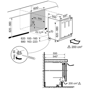 Built - in cooler Liebherr (82 cm)