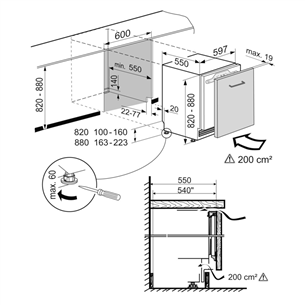 Built - in cooler Liebherr (82 cm)