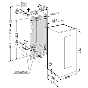 Built-in wine storage cabinet Liebherr Vinidor (capacity: 51 bottles)