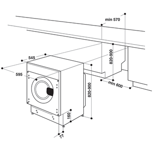 Integreeritav pesumasin Whirlpool (7 kg)