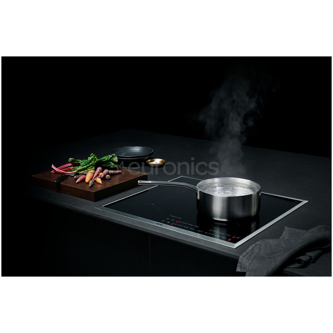 AEG 7000 SenseBoil, width 57.6 cm, steel frame, black - Built-in Induction Hob