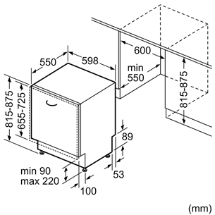 Built-in dishwasher Bosch (14 place settings)