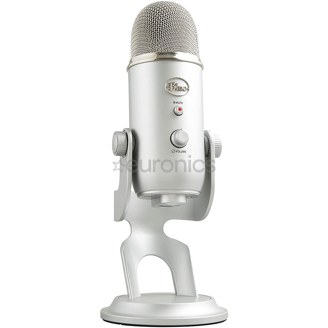Blue Yeti, USB, серебристый - Микрофон