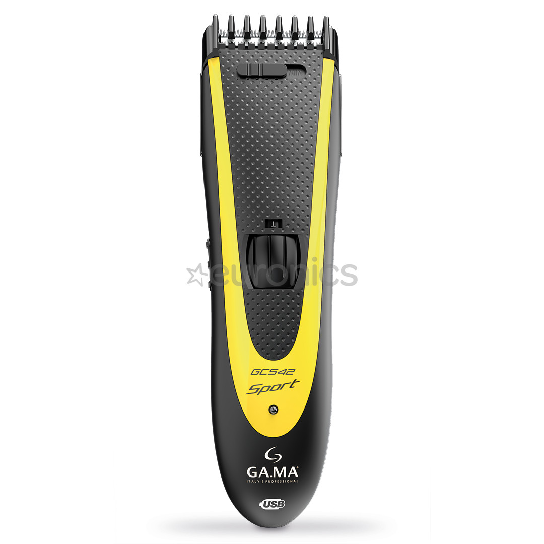GA.MA GC542 Sport, 0.8-24mm, black/yellow - Hair clipper