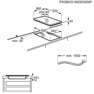 AEG, laius 36 cm, raamita, must - Integreeritav induktsioonpliidiplaat