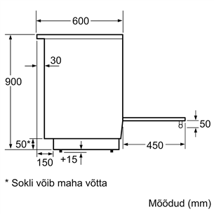 Bosch, 63 L, inox - Freestanding Induction Cooker